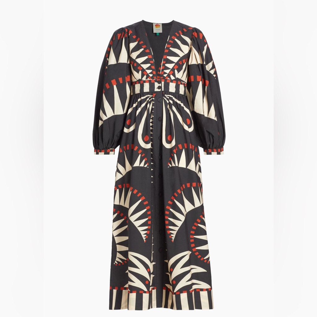 Farm Rio Coconut Grove Dress Maxi Nwt Xxs
